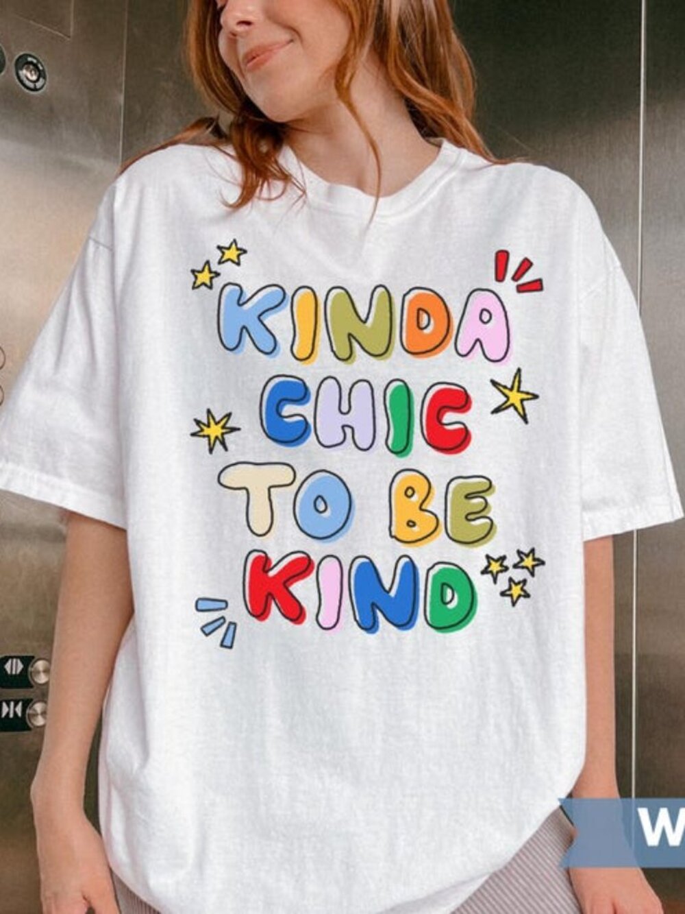 Kinda Chic To Be Kind Shirt Colorful Text Teacher Outfit Back To School Shirt